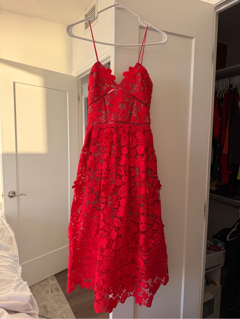 Authentic Self-Portrait floral lace midi dress